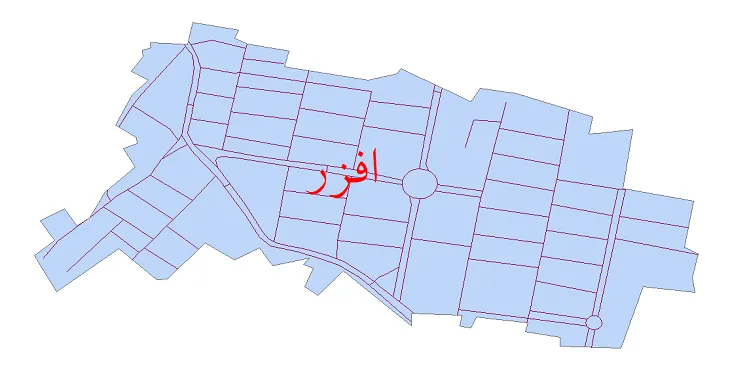 دانلود نقشه شیپ فایل شبکه معابر شهر افزر