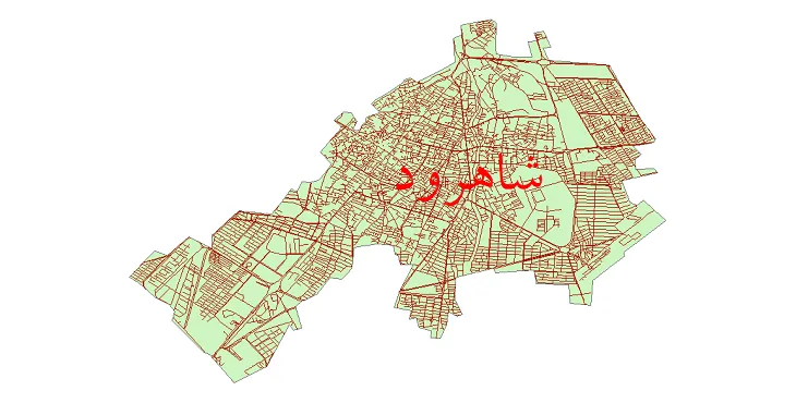 دانلود نقشه شیپ فایل شبکه معابر شهر شاهرود