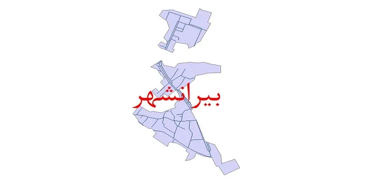 دانلود نقشه شیپ فایل شبکه معابر شهر بیرانشهر