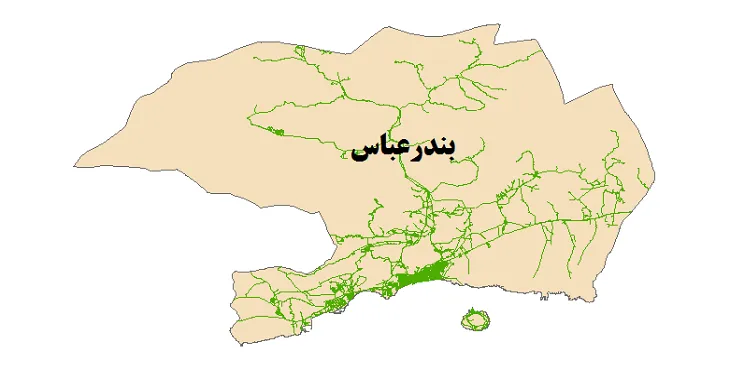 جدیدترین نقشه شیپ فایل راه های شهرستان بندرعباس + PDF