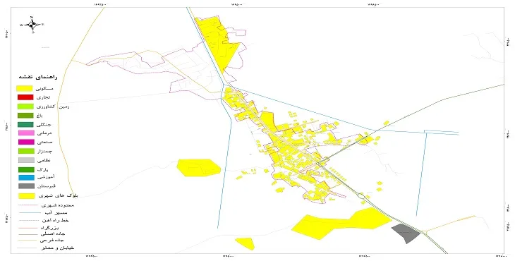 نقشه شیپ فایل (GIS) شهر ادیمی 1404 + عکس با کیفیت