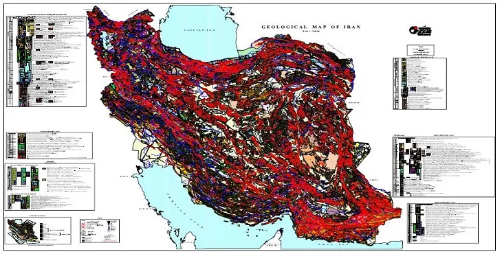 نقشه زمین شناسی ایران + کیفیت بالا