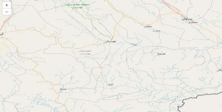 دانلود نقشه شهرستان مهرستان + pdf با کیفیت بالا