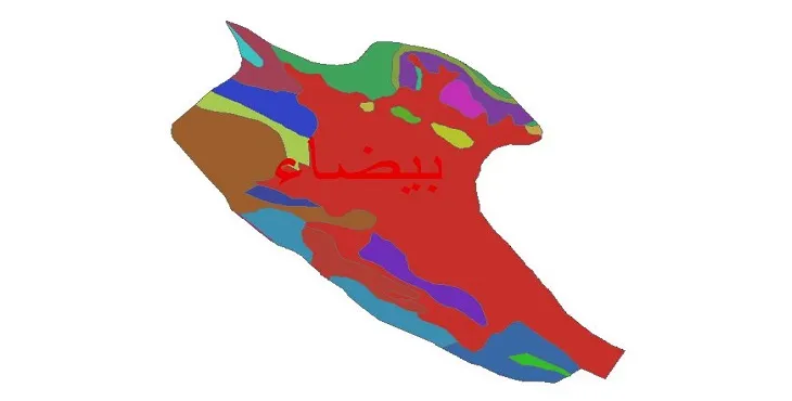 نقشه شیپ فایل (GIS) زمین‌ شناسی شهرستان بیضاء