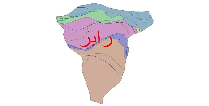 نقشه شیپ‌ فایل اقلیم‌شناسی شهرستان رابر + 7 لایه اقلیمی