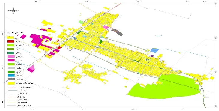 نقشه شیپ فایل (GIS) شهر مامونیه 1405 + عکس با کیفیت