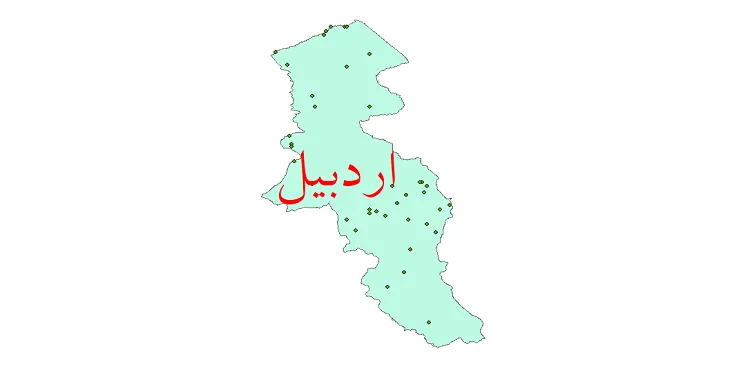 نقشه شیپ فایل ایستگاه هواشناسی و باران سنجی استان اردبیل