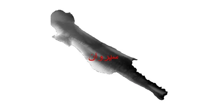 دانلود نقشه دم (DEM) شهرستان سیروان | دقت 30 متر
