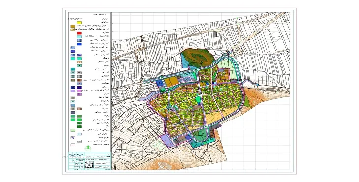 دانلود نقشه کاربری اراضی شهر دامنه | وضع موجود+پیشنهادی