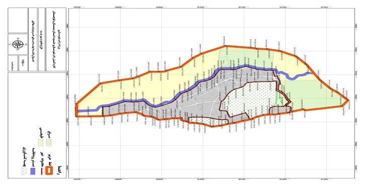 نقشه محدوده و حریم شهر بنت | کیفیت بالا