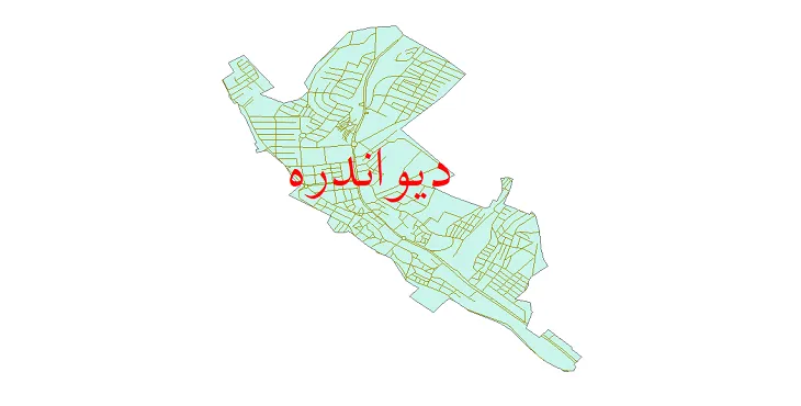 دانلود نقشه شیپ فایل شبکه معابر شهر دیواندره