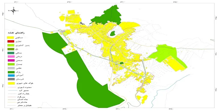 نقشه شیپ فایل (GIS) شهر سی سخت 1404 + عکس با کیفیت