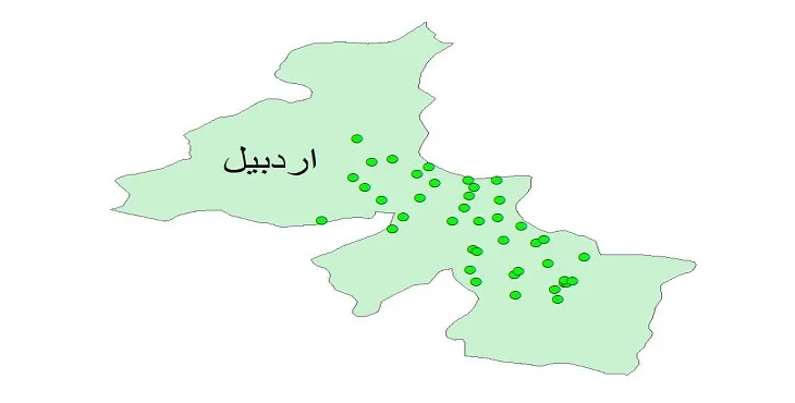 دانلود نقشه شیپ فایل کیفیت آب چاه های شهرستان اردبیل