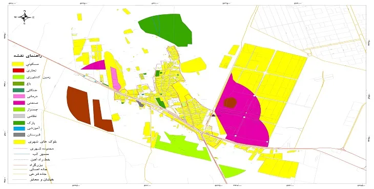 نقشه شیپ فایل (GIS) شهر شریف آباد 1404 + عکس با کیفیت