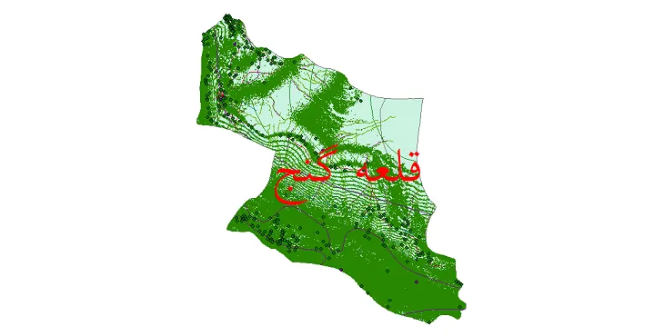 دانلود نقشه های شیپ فایل شهرستان قلعه گنج + کاملترین لایه GIS
