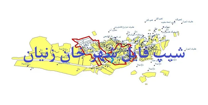 دانلود نقشه های شیپ فایل شهر خان زنیان