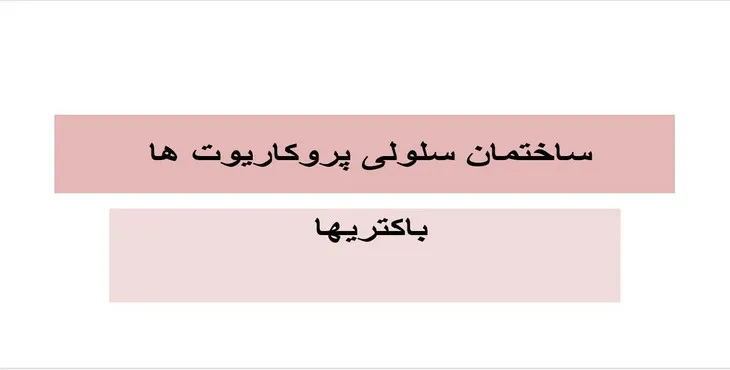 دانلود پاورپوینت ساختمان سلولی پروکاریوت ها