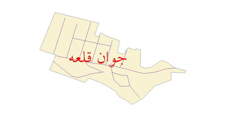 دانلود نقشه شیپ فایل شبکه معابر شهر جوان قلعه