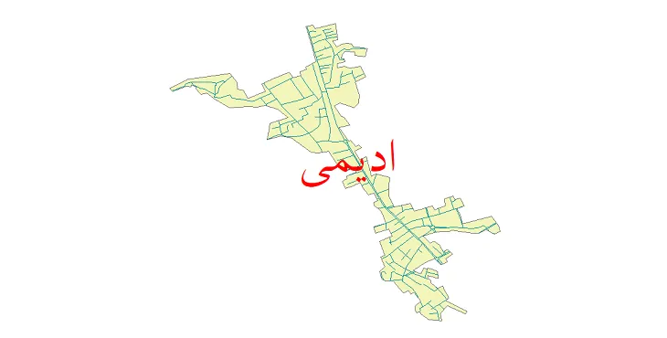 دانلود نقشه شیپ فایل شبکه معابر شهر ادیمی
