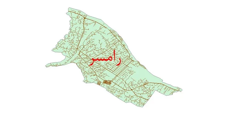 دانلود نقشه شیپ فایل شبکه معابر شهر رامسر