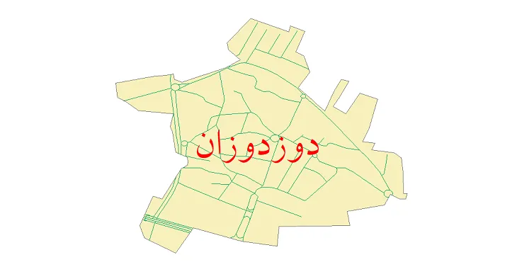 دانلود نقشه شیپ فایل شبکه معابر شهر دوزدوزان