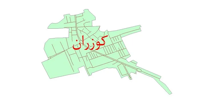 دانلود نقشه شیپ فایل شبکه معابر شهر کوزران
