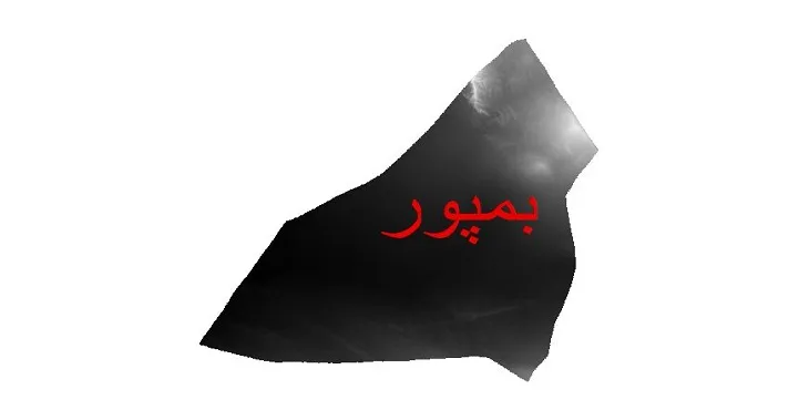 دانلود نقشه دم (DEM) شهرستان بمپور | دقت 30 متر