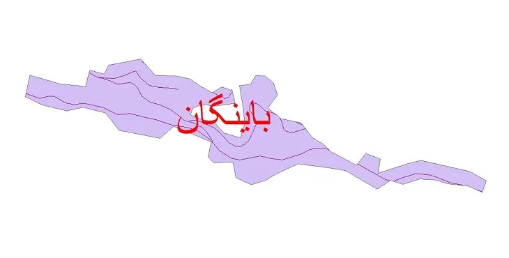 دانلود نقشه شیپ فایل شبکه معابر شهر باینگان