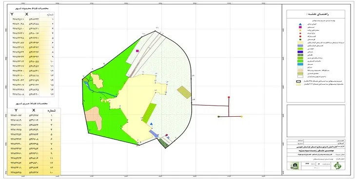 نقشه محدوده و حریم شهر دیهوک | کیفیت بالا
