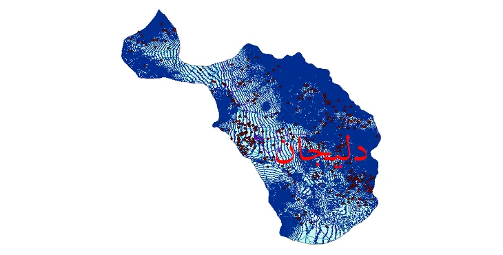 دانلود نقشه های شیپ فایل شهرستان دلیجان + کاملترین لایه GIS