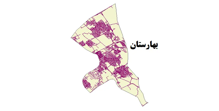 جدیدترین نقشه شیپ فایل راه های شهرستان بهارستان + PDF
