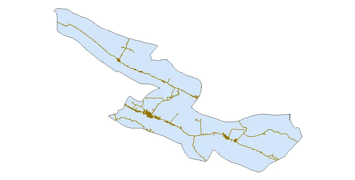 جدیدترین نقشه شیپ فایل راه های شهرستان لامرد + PDF