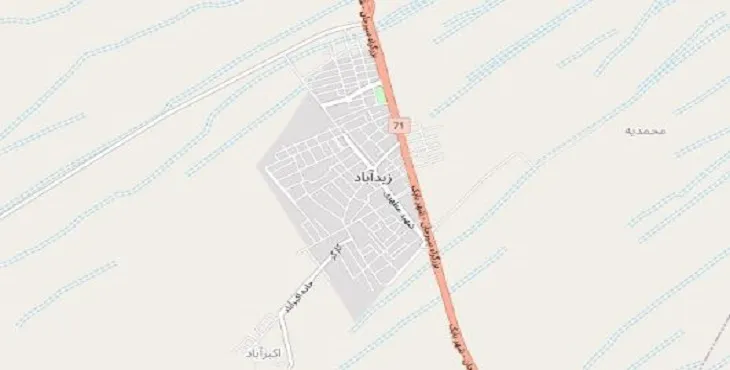 دانلود نقشه شهر زیدآباد + pdf با کیفیت بالا