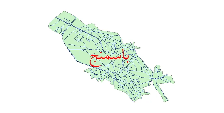 دانلود نقشه شیپ فایل شبکه معابر شهر باسمنج
