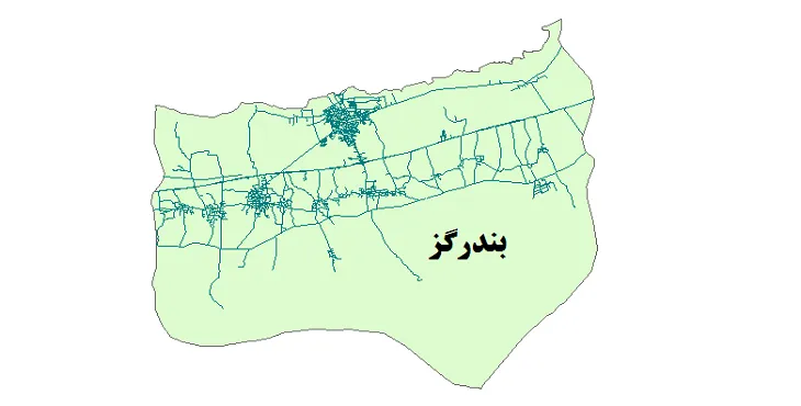 جدیدترین نقشه شیپ فایل راه های شهرستان بندر گز + PDF