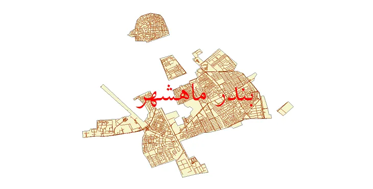 دانلود نقشه شیپ فایل شبکه معابر شهر بندر ماهشهر