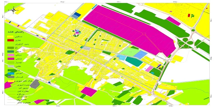 نقشه شیپ فایل (GIS) شهر هشتگرد 1404 + عکس با کیفیت