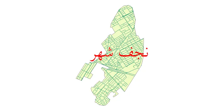 دانلود نقشه شیپ فایل شبکه معابر شهر نجف شهر
