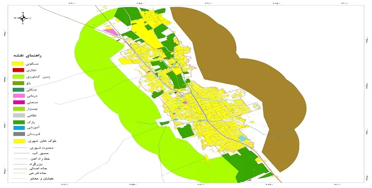 جدیدترین نقشه شهر فراشبند | قابل چاپ + کیفیت بالا