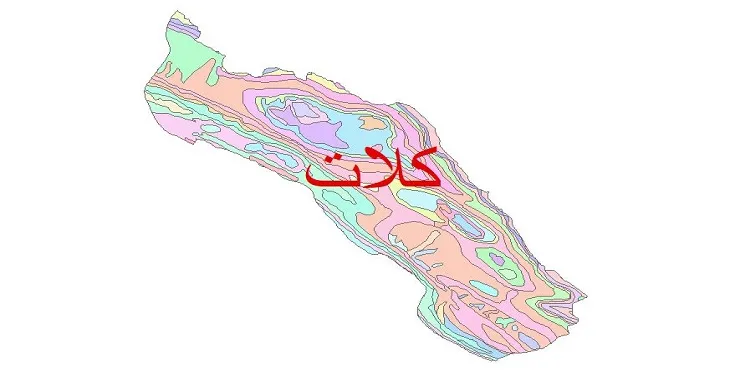نقشه شیپ فایل (GIS) زمین شناسی شهرستان کلات