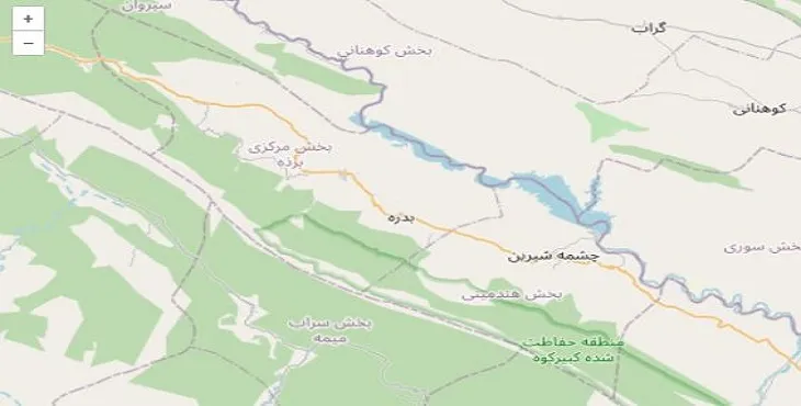 دانلود نقشه شهرستان بدره + pdf با کیفیت بالا