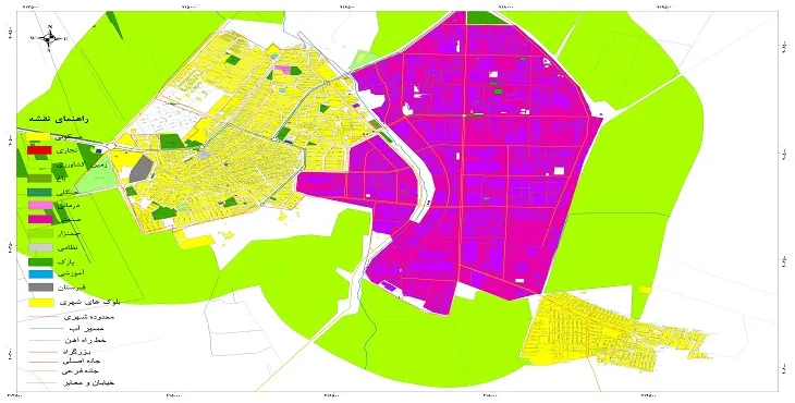 جدیدترین نقشه شهر الوند | قابل چاپ + کیفیت بالا