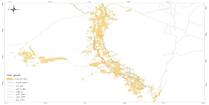 نقشه خیابان‌ها و معابر شهر کیلان + عکس کیفیت بالا