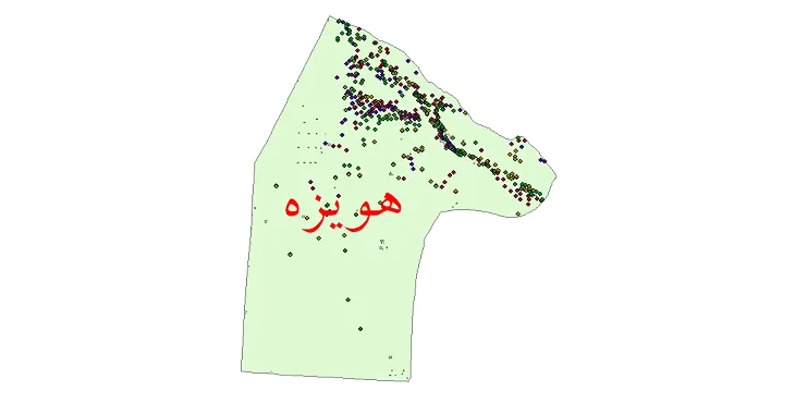 دانلود نقشه شیپ فایل جمعیت نقاط شهری و روستایی شهرستان هویزه از سال 1335 تا 1395