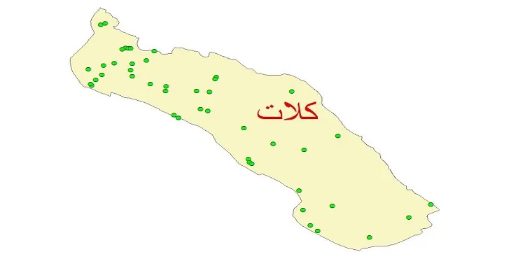 دانلود نقشه شیپ فایل کیفیت آب چاه های شهرستان کلات