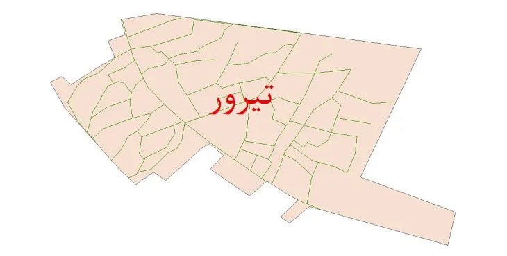 دانلود نقشه شیپ فایل شبکه معابر شهر تیرور