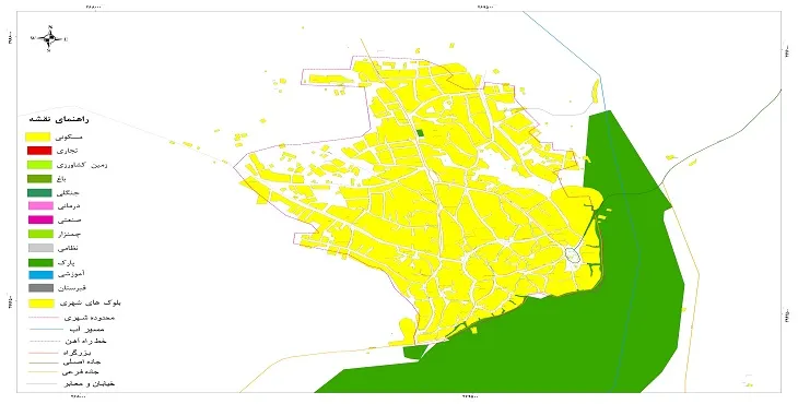 نقشه شیپ فایل (GIS) شهر سهرورد 1404 + عکس با کیفیت