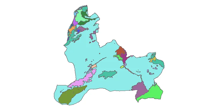 بروزترین نقشه شیپ فایل کاربری اراضی شهرستان میامی + PDF