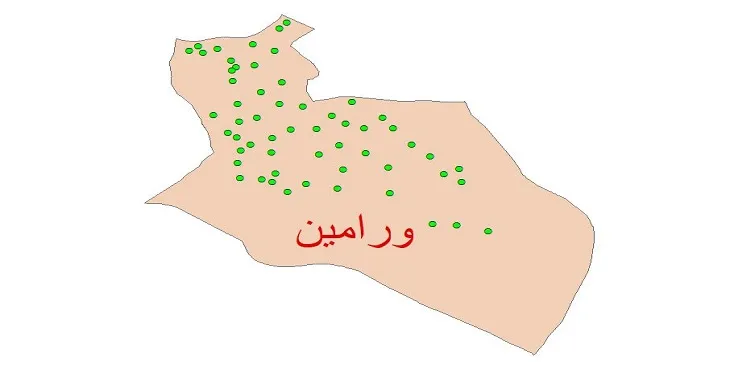 دانلود نقشه شیپ فایل کیفیت آب چاه های شهرستان ورامین