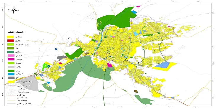 نقشه شیپ فایل (GIS) شهر مراغه 1404 + عکس با کیفیت